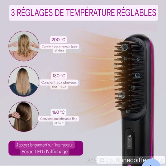 Brosse cheveux rechargeable - bijouxbysouflat