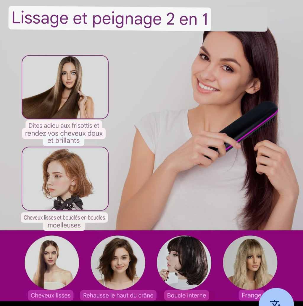 Brosse cheveux rechargeable - bijouxbysouflat