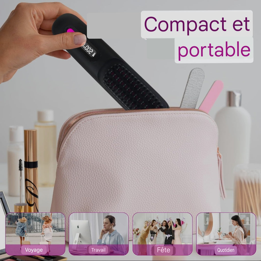 Brosse cheveux rechargeable - bijouxbysouflat