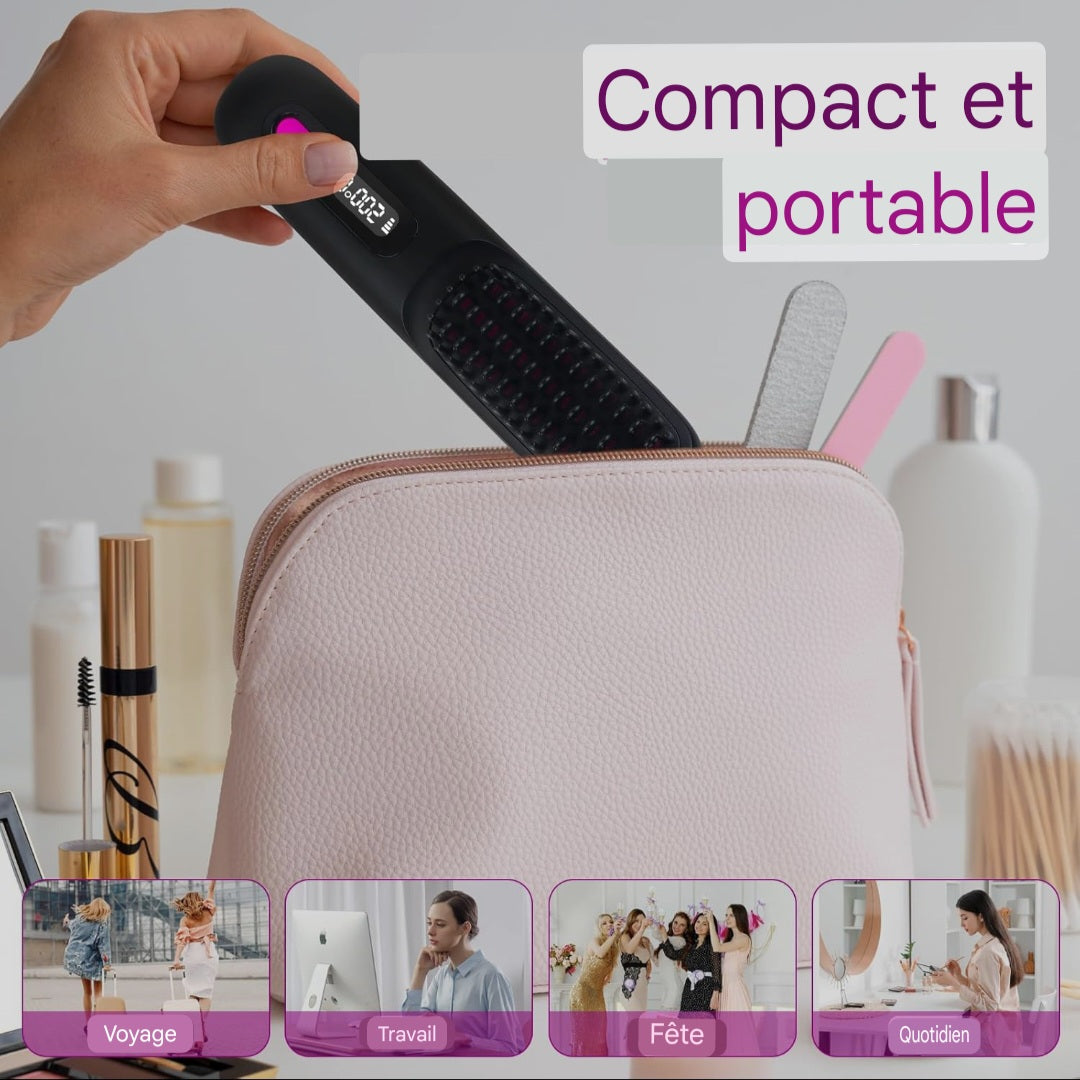Brosse cheveux rechargeable - bijouxbysouflat
