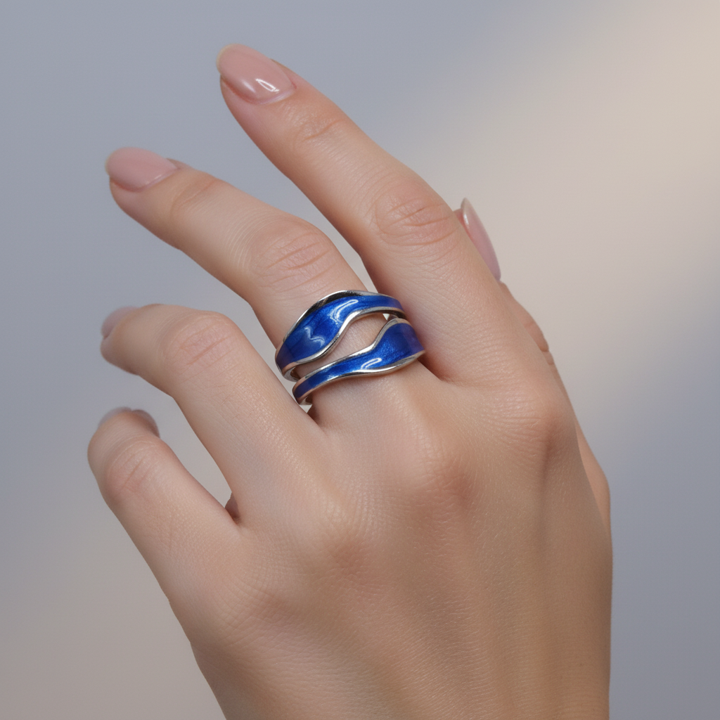 Bague bleu - bijouxbysouflat